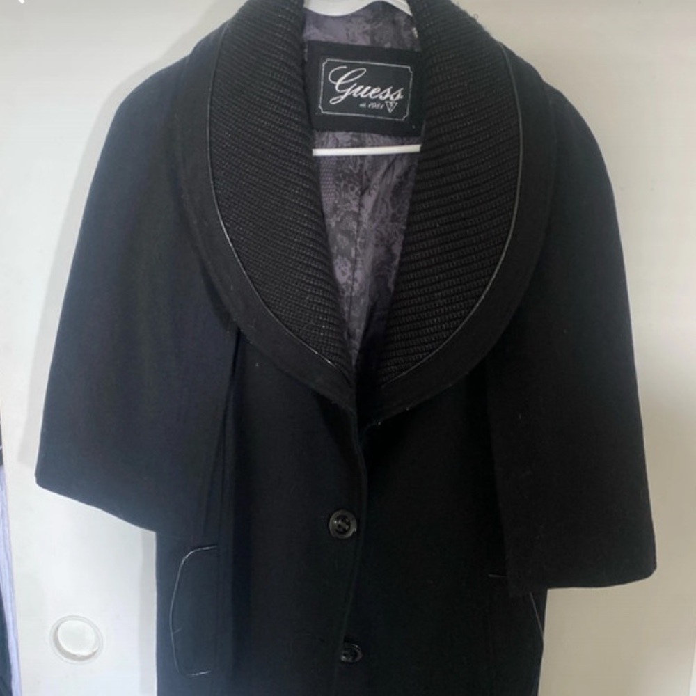 Guess Black Textured Coat